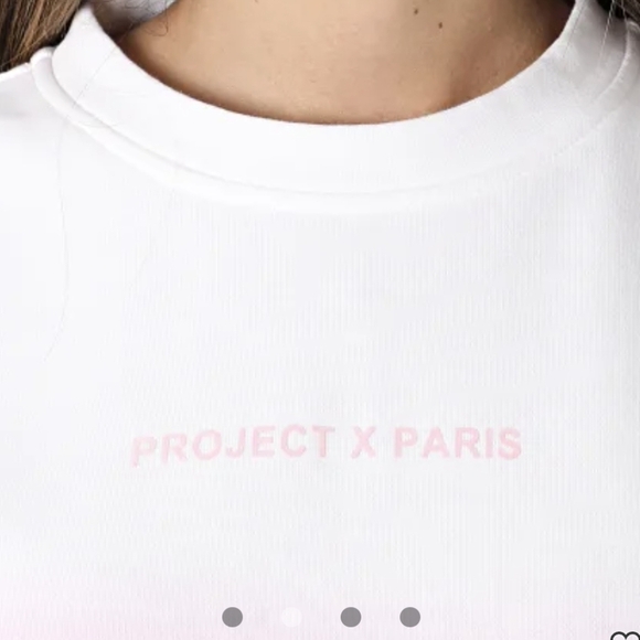 NWOT Project X Paris Pink Ombre Crop Sweatshirt - Picture 8 of 8